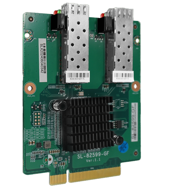 Horizontal PCI-E Fiber Optic Card Intel Chipset Dual-port Quad-port SFP
