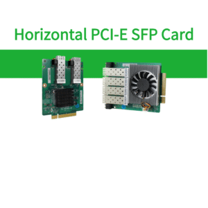 Horizontal PCI-E Fiber Optic Card Intel Chipset Dual-port Quad-port SFP