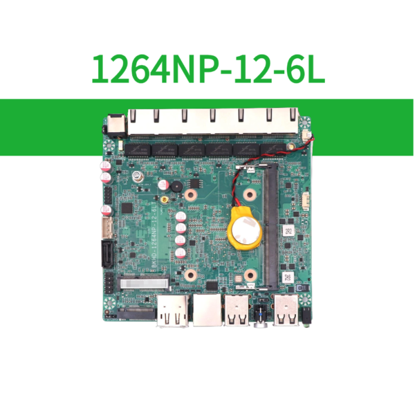 1264NP-12-6L Nano-ITX 6-Port 2.5GbE Motherboard