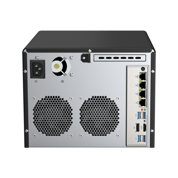 1700NP 6-bay NAS rear I/O with four 2.5GbE ports